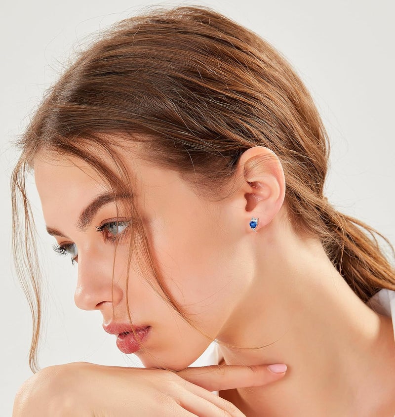 Tornito 10-15 Pairs Clip on Stud Earrings Non Pierced Teardrop Round Square CZ Pearl Twist Knot Flower Butterfly Heart Star Rainbow Cat Opal Clip on Earrings for Women - Image 5